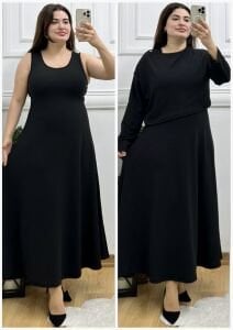 V126-Siyah ikili takım elbise