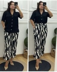 CN015-Siyah beyaz pantolon